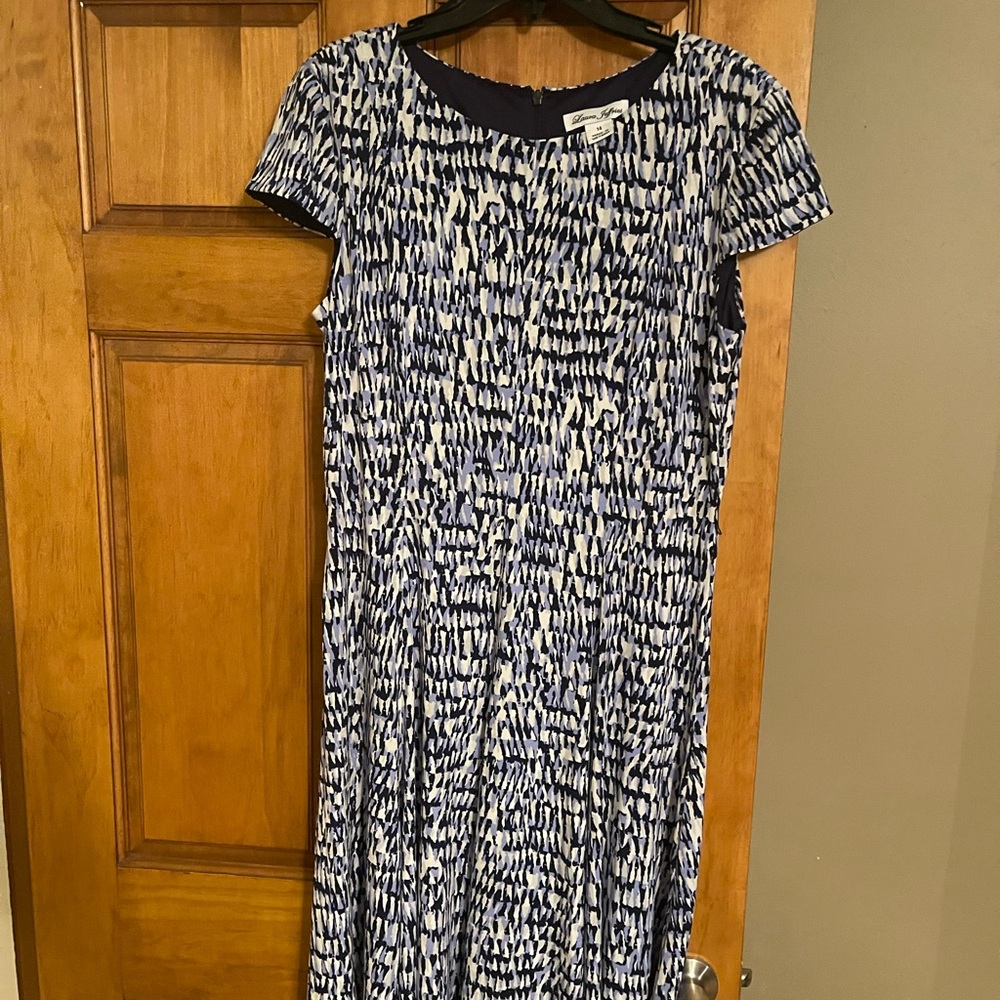 Blue and White Patterned Dress